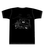 Tシャツ「ブランコで遊ぶよT」のバック（黒）。