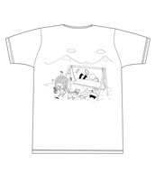Tシャツ「ブランコで遊ぶよT」のバック（白）。