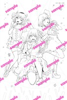 ぬりえページのサンプル。(c)赤坂アカ×横槍メンゴ／集英社