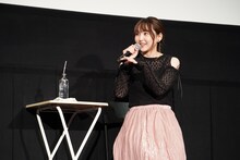 蓮梨花役の渡部紗弓。