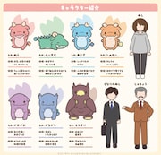 「かいじゅうせかいせいふく」のキャラクター紹介。