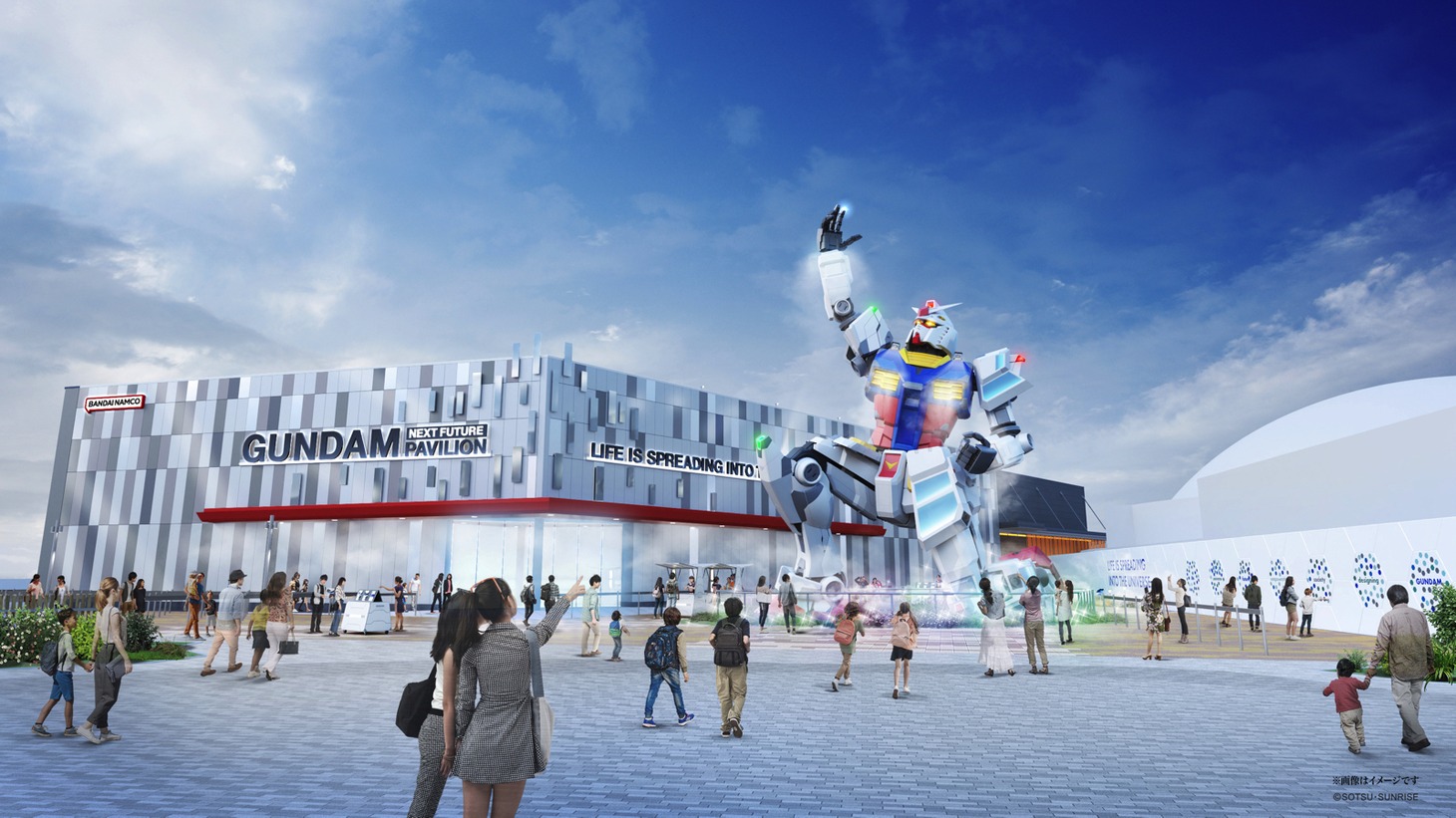 「GUNDAM NEXT FUTURE PAVILION」のイメージ。