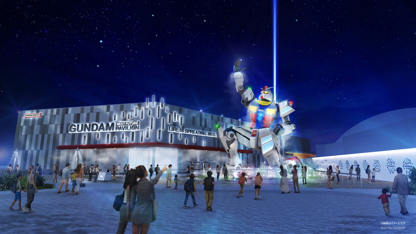 「GUNDAM NEXT FUTURE PAVILION」のイメージ。