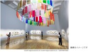 「CLAMP展」より、「COLOR」エリアのイメージ。