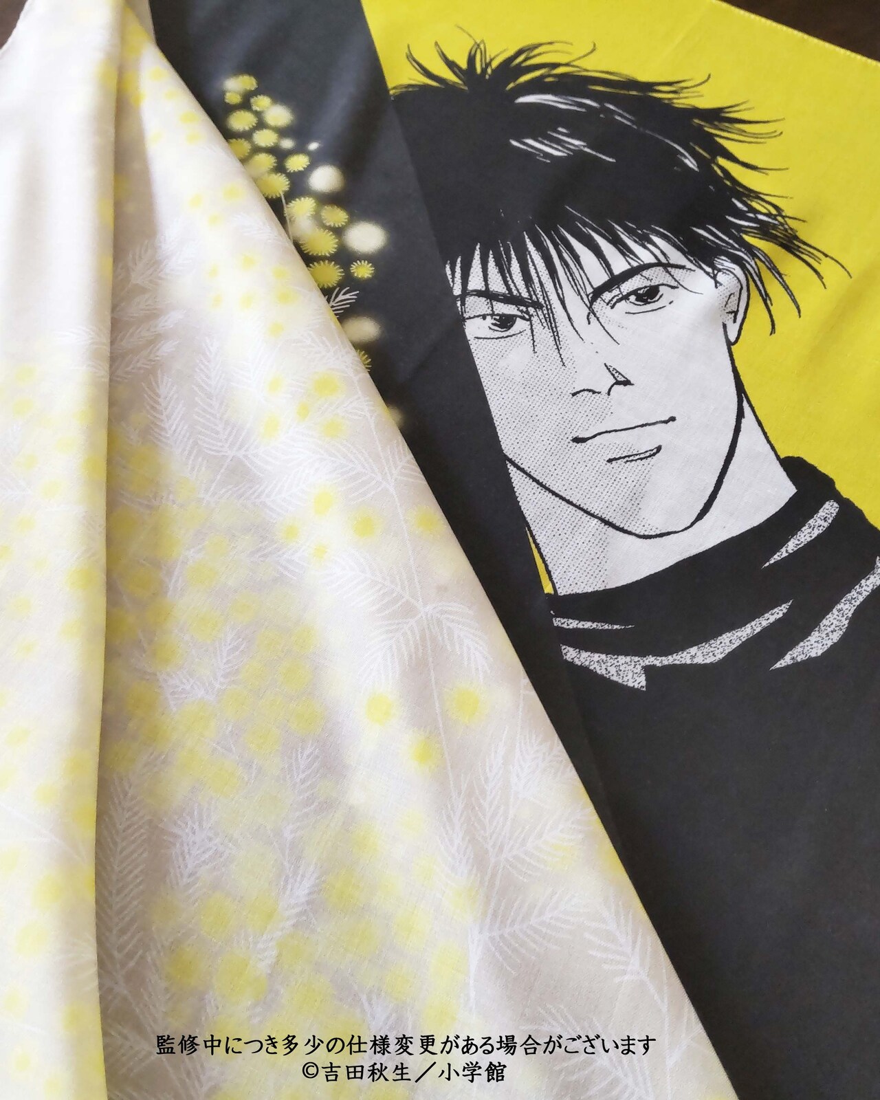 BANANAFISH バンダナ　アッシュ＆英二/月下 美人・ミモザ［舞扇堂］ バンダナ 奥村英二 / ミモザ」 - 「BANANA FISH」×舞扇堂