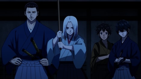 TVアニメ「青のミブロ」PV第1弾の場面カット。