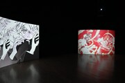 「CLAMP展」より「MAGIC」のエリア。