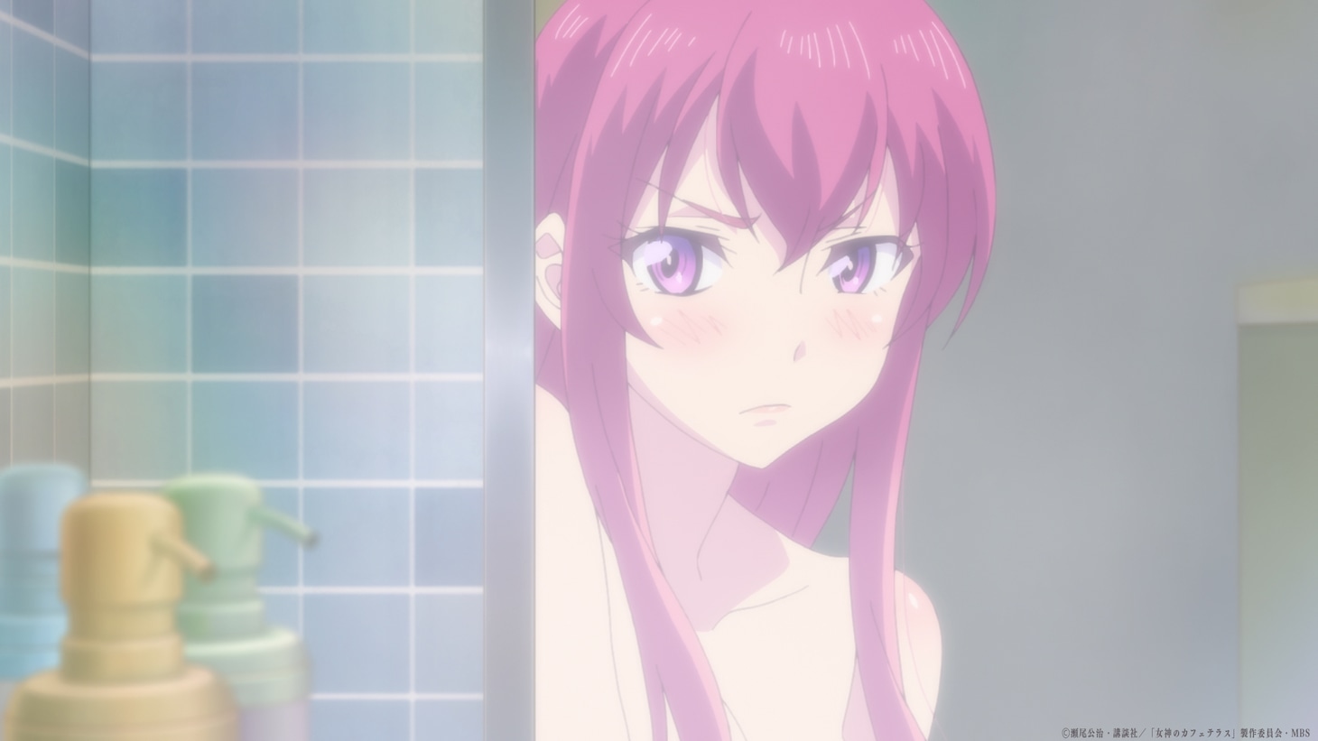 TVアニメ「女神のカフェテラス」第2期より、第13話「ファミリアに黒い影」場面カット。