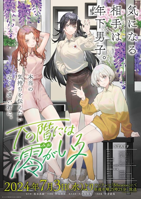 TVアニメ「下の階には澪がいる」ビジュアル (c)原作：ミンソンア『下の階には澪がいる』（「LINEマンガ」連載）(c)bilibili