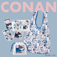 「名探偵コナン」と3COINSのコラボアイテムの一部。