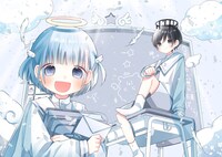 「えんじぇるめいと」扉ページのカット。 (c)こきち／集英社