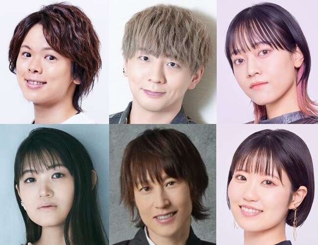 上段左から村瀬歩、木村良平、朝井彩加。下段左から早見沙織、斎賀みつき、東山奈央。