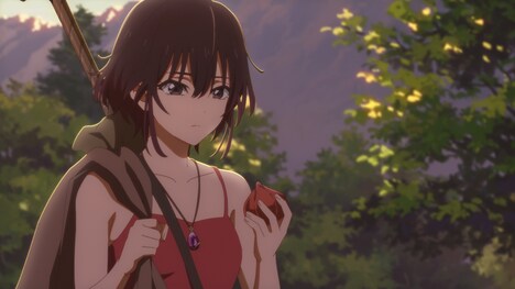 TVアニメ「ばいばい、アース」第1話「出立。赤い時刻にて」より。