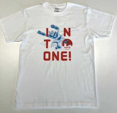 マジンガーZと忍者ハットリくんが共演したチャリティーTシャツ。