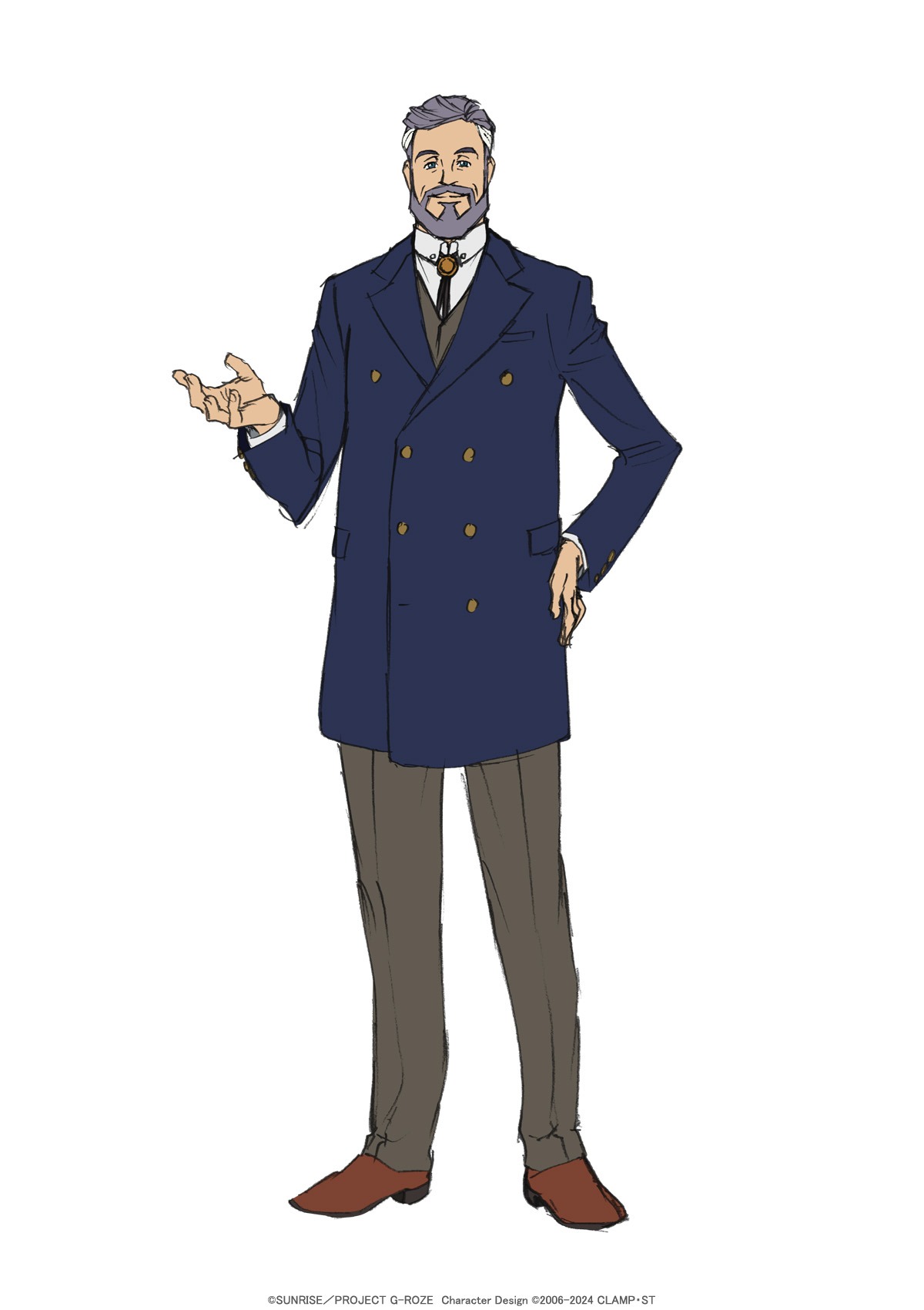 皇重護（CV：小山力也）。ネオ・ブリタニアによって占領されたホッカイドウブロックの元領主で、サクヤの父。博愛の人として、日本人からもブリタニア人からも慕われていた。