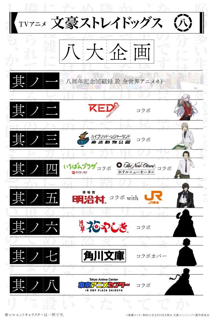 文スト」8周年企画の続報、博物館明治村とのコラボや「黒の時代