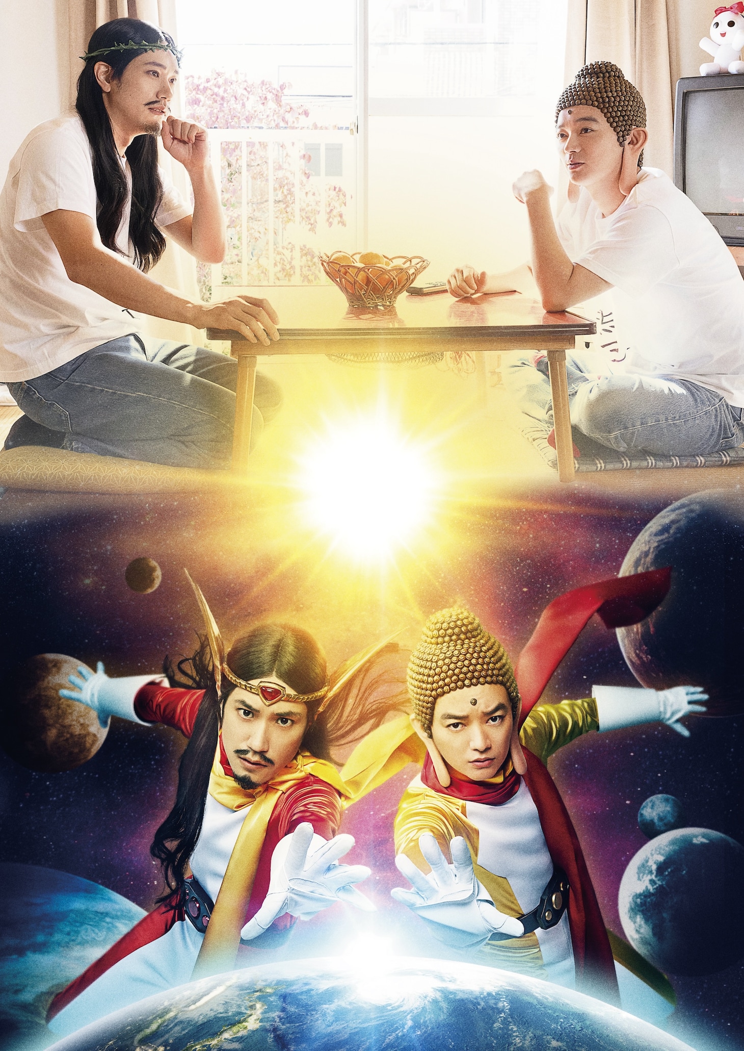 映画「聖☆おにいさん THE MOVIE～ホーリーメン VS 悪魔軍団～」ホーリーメン変身ビジュアル。