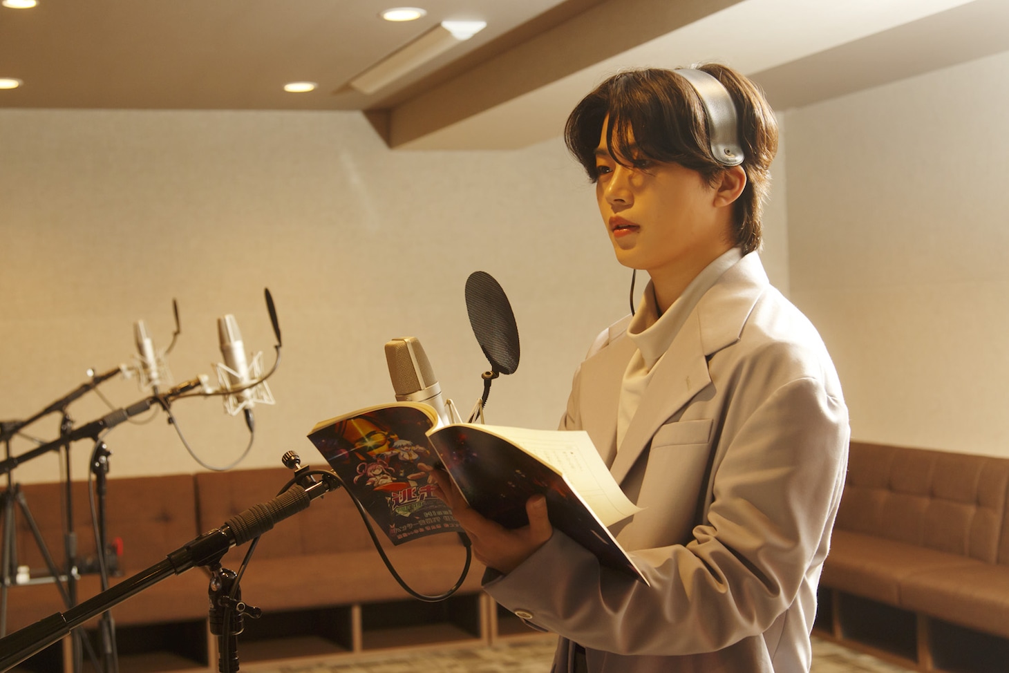 アフレコの様子。