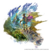 HD‐2D版「ドラゴンクエストIII そして伝説へ…」のキーアート。イラスト：生島直樹（スクウェア・エニックス）
