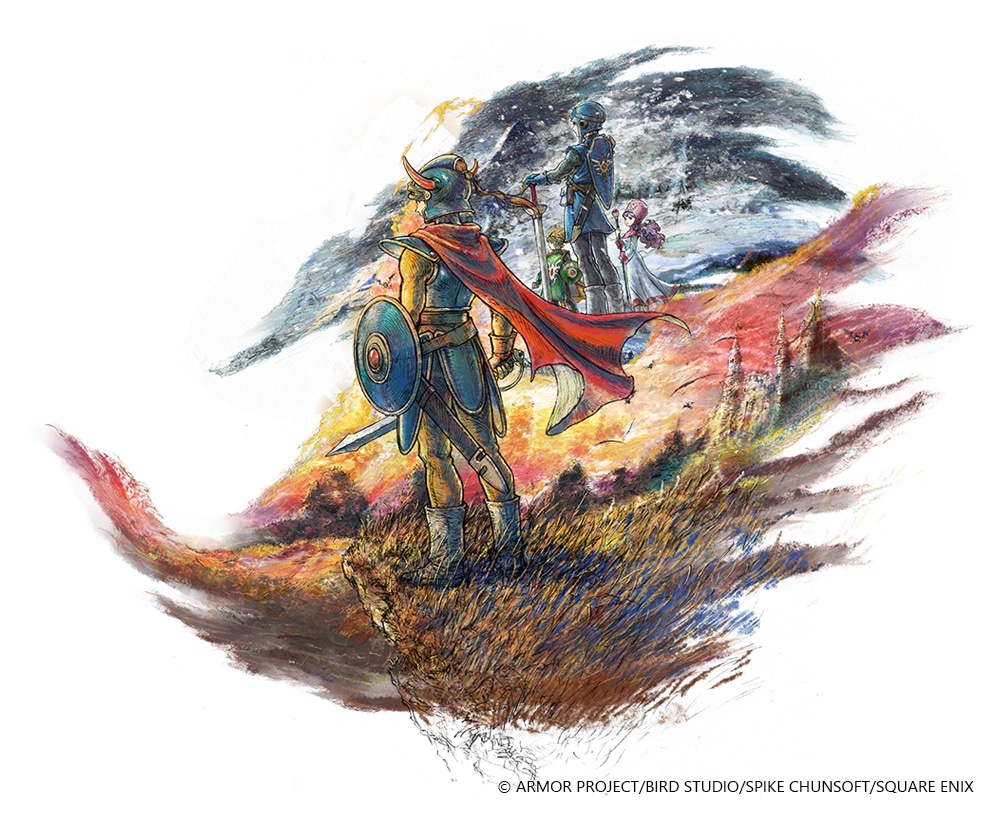 HD-2D版「ドラゴンクエストI＆II」のパッケージイラスト。イラスト：生島直樹（スクウェア・エニックス）