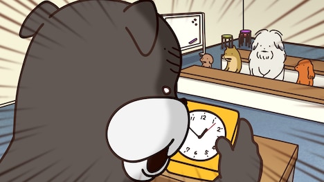 TVアニメ「貼りまわれ！こいぬ」第2期第14話「こいぬと同期と指導教官」より。