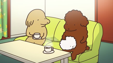 TVアニメ「貼りまわれ！こいぬ」第2期第14話「こいぬと留守中のペット」より。