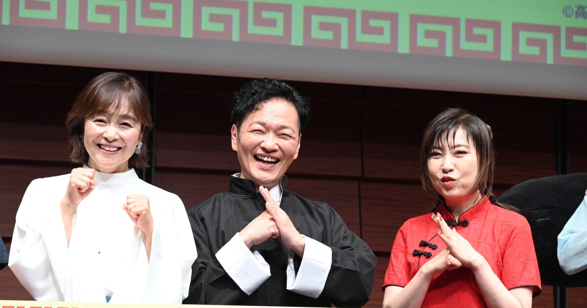 左から日高のり子、山口勝平、林原めぐみ。 [画像・動画ギャラリー 31 
