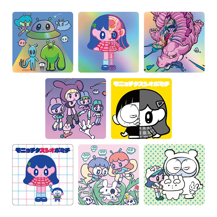 全8種のステッカーくじ。