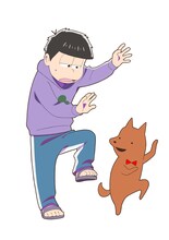 一松とい朗のコラボイラスト。 (c)赤塚不二夫/おそ松さん製作委員会 (c)うかうか（秋田書店）／貼りまわれ製作委員会