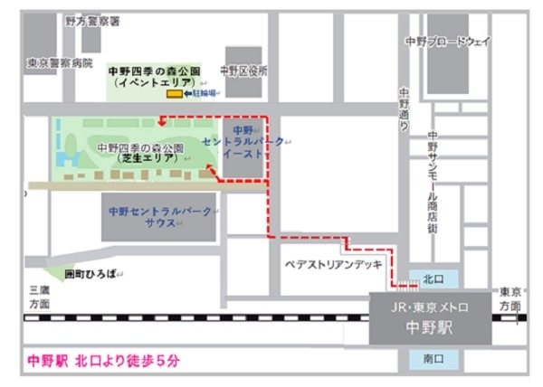 「中野チルナイトピクニック」会場マップ
