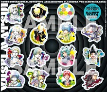 「逃げ上手の若君」「暗殺教室」「魔人探偵脳噛ネウロ」のイラストクリアカード。 (c)松井優征/集英社