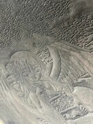 「浮世絵木版画 桜花下天使之図 立華かなで」の版木。