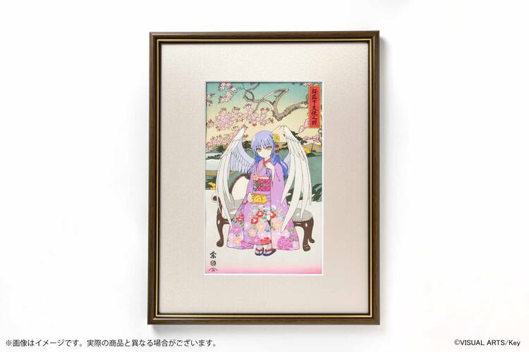 Angel Beats!」華やかな着物に身を包んだ天使ちゃんが浮世絵木版画に 