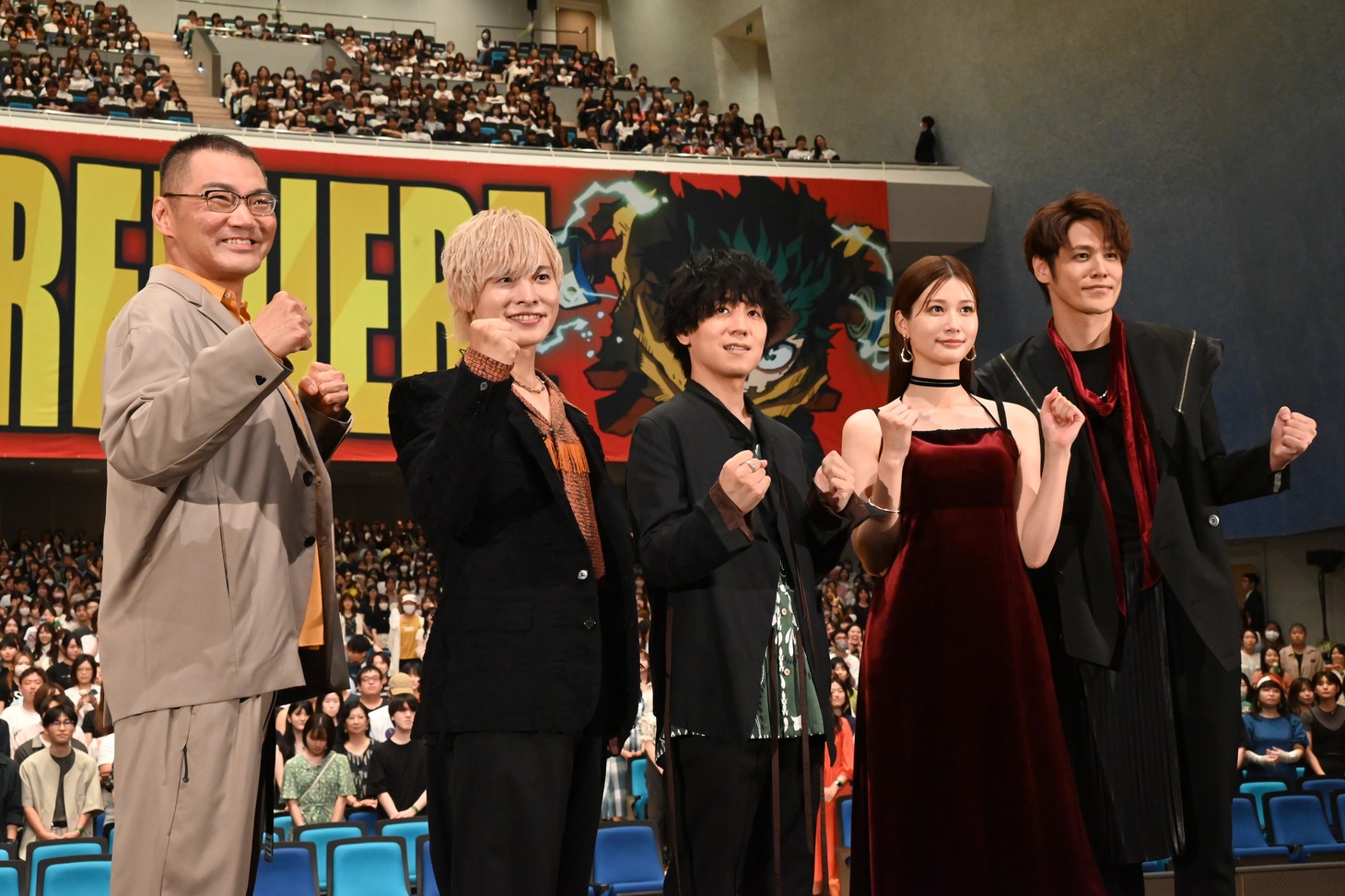 劇場アニメ「僕のヒーローアカデミア THE MOVIE ユアネクスト」ジャパンプレミアの様子。