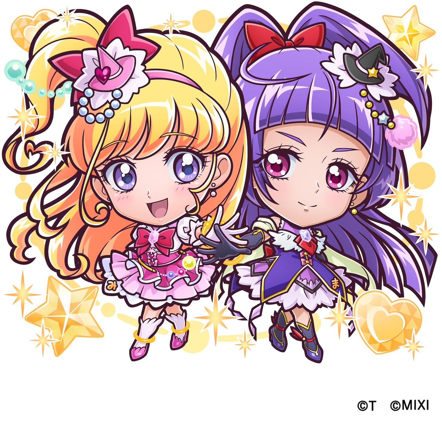 「光属性 ★6 キュアミラクル&キュアマジカル（進化後）CV：高橋李依（キュアミラクル）堀江由衣（キュアマジカル）」