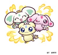 「光属性 ★5 メップル＆ミップル＆ポルン（進化後）CV：関智一（メップル）矢島晶子（ミップル）池澤春菜（ポルン）」