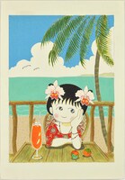 「『ちびまる子ちゃん』まるちゃん南の島へ行くの巻（後編）」扉絵 (c)さくらプロダクション