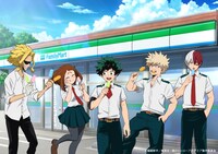 TVアニメ「僕のヒーローアカデミア」×ファミリーマートのコラボビジュアル。