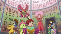「デジモン」25周年PVの場面カット。 (c)本郷あきよし・東映アニメーション (c)東映・東映アニメーション・集英社・フジテレビ・バンダイ (c)東映・東映アニメーション・バンダイ・読売広告社