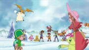 「デジモン」25周年PVの場面カット。 (c)本郷あきよし・東映アニメーション (c)東映・東映アニメーション・集英社・フジテレビ・バンダイ (c)東映・東映アニメーション・バンダイ・読売広告社