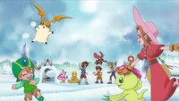 「デジモン」25周年PVの場面カット。 (c)本郷あきよし・東映アニメーション (c)東映・東映アニメーション・集英社・フジテレビ・バンダイ (c)東映・東映アニメーション・バンダイ・読売広告社