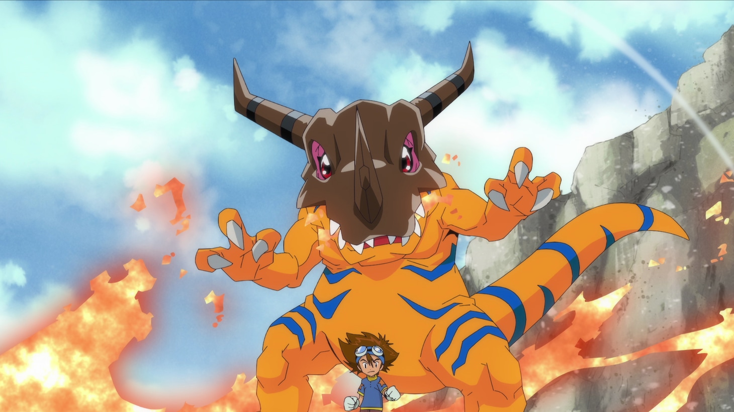 「デジモン」25周年PVの場面カット。 (c)本郷あきよし・東映アニメーション (c)東映・東映アニメーション・集英社・フジテレビ・バンダイ (c)東映・東映アニメーション・バンダイ・読売広告社