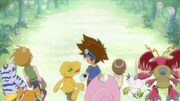 「デジモン」25周年PVの場面カット。 (c)本郷あきよし・東映アニメーション (c)東映・東映アニメーション・集英社・フジテレビ・バンダイ (c)東映・東映アニメーション・バンダイ・読売広告社