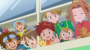 「デジモン」25周年PVの場面カット。 (c)本郷あきよし・東映アニメーション (c)東映・東映アニメーション・集英社・フジテレビ・バンダイ (c)東映・東映アニメーション・バンダイ・読売広告社