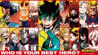 「僕のヒーローアカデミア全世界キャラクター人気投票『WORLD BEST HERO』」のバナー。 (c)堀越耕平／集英社