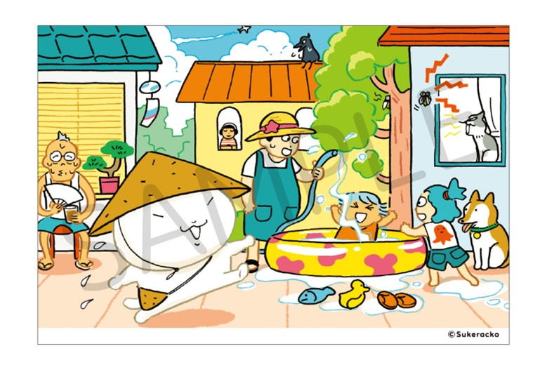 「うどんねこの夏休み」ポストカードB