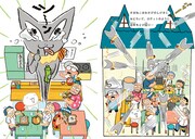 「うどんねこ つるむちっ！コシのひみつ」より。わさびを口にしたそばねこが大変なことに。