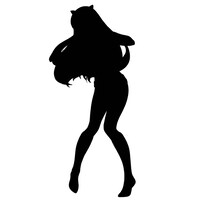 「ラムエリア」に展示される等身大フィギュアのシルエット。