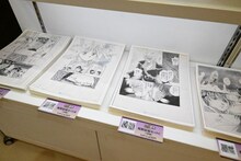 「～画業35周年記念～渡瀬悠宇の世界『ふしぎ遊戯』原画展」で販売されているグッズの一部。(c)渡瀬悠宇／小学館