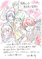 川口敬一郎監督によるイラストとコメント。 (c)中吉虎吉／SQUARE ENIX・異世界レッド製作委員会